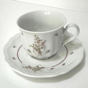 Vintage Schirnding Bavaria Demitasse Teacup w/ Saucer Danbury Mint Single Floral